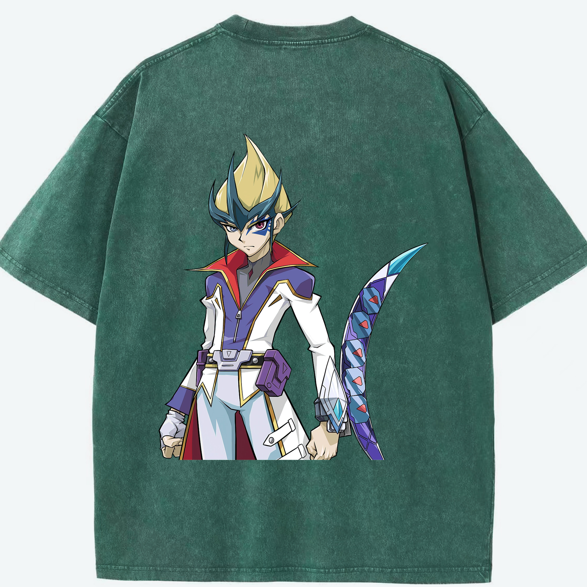 （画像用） 遊☆戯☆王 Yu-Gi-Oh! 綿100% ヴィンテージ風 半袖Tシャツ（背面プリント）